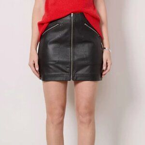 Cloth & Stone Margo Zip Faux Leather Mini Skirt - Size 25 - NWT